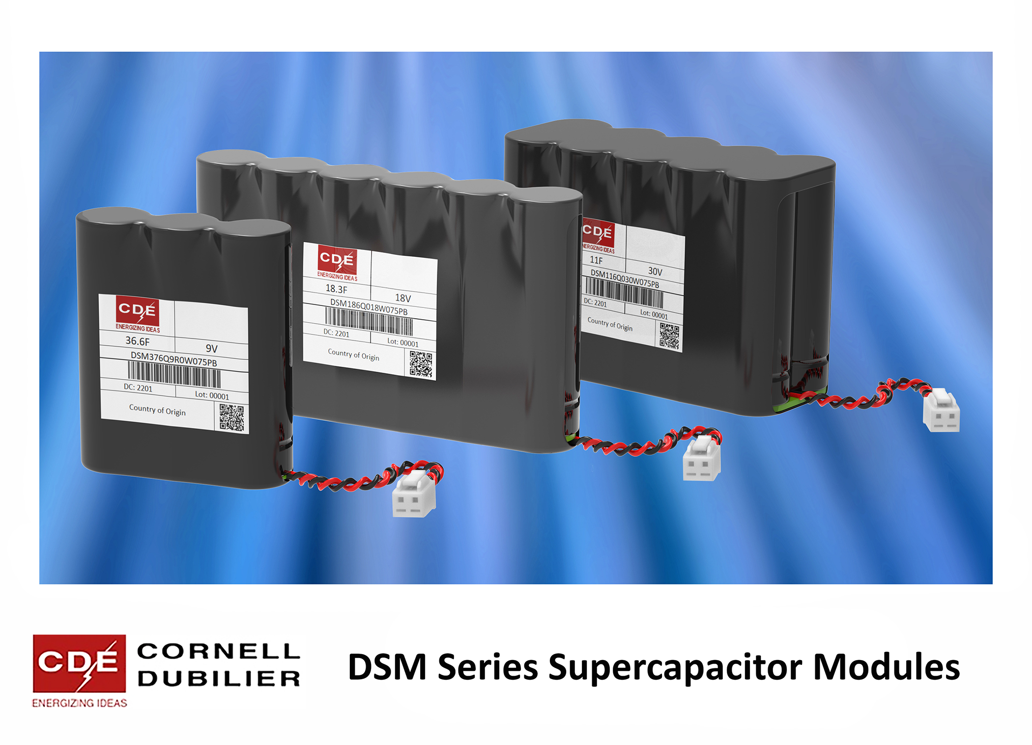 CDE Introduces Standard Supercapacitor Modules